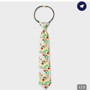 Boys Easter Woven Recycled Polyester Zip Necktie- Cat & Jack Floral M/L